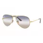 Ray-Ban Aviator Metal II Sunglasses RB3689 Gold Frame Brown Gradient Lens 62mm