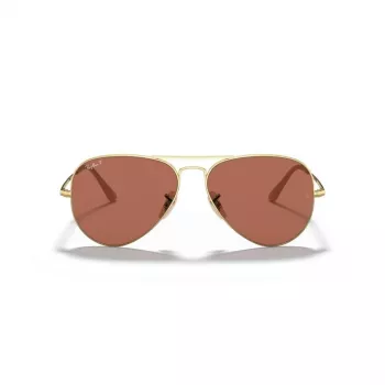 Ray-Ban Aviator Metal II Sunglasses RB3689 Gold Light Blue Gradient 58mm Unisex