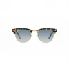 Ray-Ban Clubmaster RB3016 Sunglasses Transparent Grey Blue Gradient 51mm