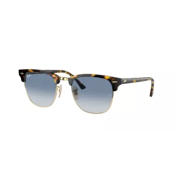 Ray-Ban Clubmaster RB3016 Sunglasses Transparent Grey Blue Gradient 51mm