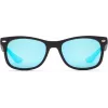 Ray-Ban Junior RJ9052S100S55 Sunglasses - Shiny Black Frame, Light Blue Mirror Lens, 48mm