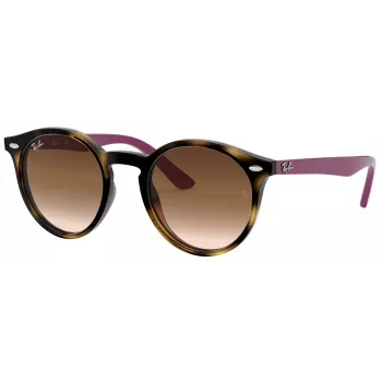 Ray-Ban Junior RJ9064S447041 Children's Sunglasses, Transparent Blue Frame, Grey Gradient Lens, 44/19/130 mm