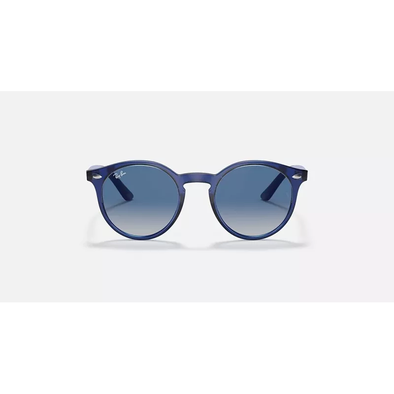 Ray-Ban Junior RJ9064S447062 Children's Sunglasses, Transparent Blue Frame, Grey Gradient Lens, 44 mm