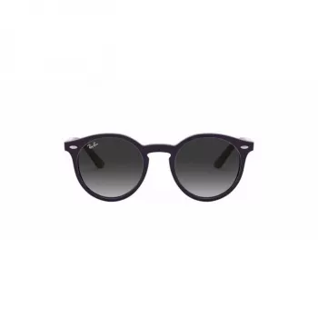 Ray-Ban Junior RJ9064S70218G Children's Sunglasses, Round, Transparent Pink Frame, Grey Gradient Lens, 44 mm