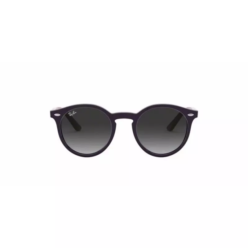 Ray-Ban Junior RJ9064S70218G Children's Sunglasses, Round, Transparent Pink Frame, Grey Gradient Lens, 44 mm