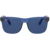 Ray-Ban Junior RJ9069S706080 Children's Sunglasses Phantos Transparent Blue Grey Classic 48mm
