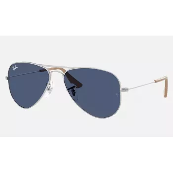 Ray-Ban Junior RJ9506S212805 Sunglasses Transparent Blue Mirror Children's Unisex 50/13/120 mm