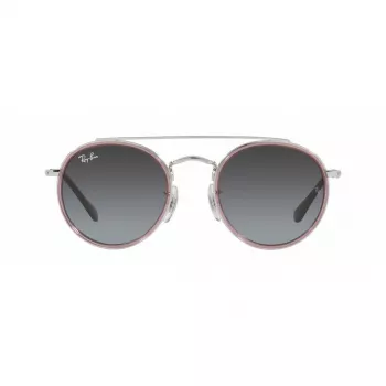 Ray-Ban Junior RJ9647S2908G4 Children's Sunglasses, Square, Transparent Grey Frame, Grey Gradient Lens, 46 mm Lens Width