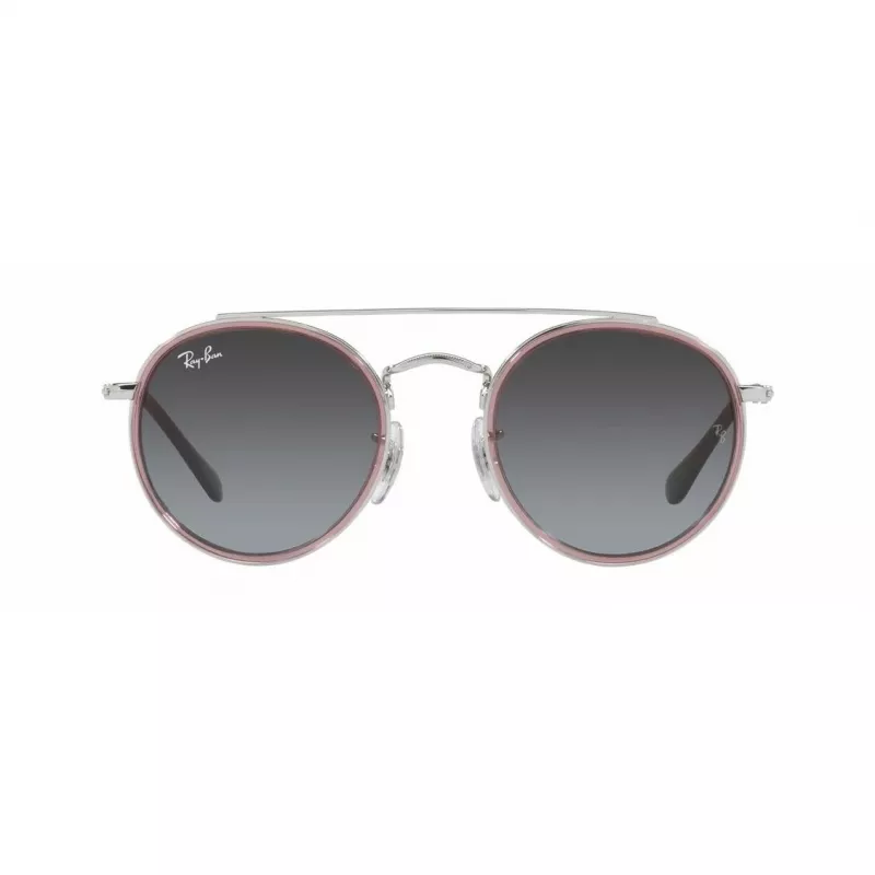Ray-Ban Junior RJ9647S2908G4 Children's Sunglasses, Square, Transparent Grey Frame, Grey Gradient Lens, 46 mm Lens Width