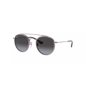 Ray-Ban Junior RJ9647S2908G4 Children's Sunglasses, Square, Transparent Grey Frame, Grey Gradient Lens, 46 mm Lens Width