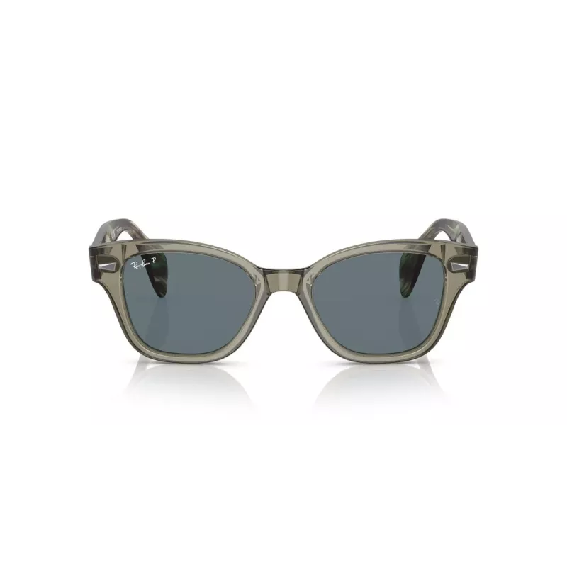 Ray-Ban RB0880S 66353R Sunglasses Women's Transparent Brown Square 52mm