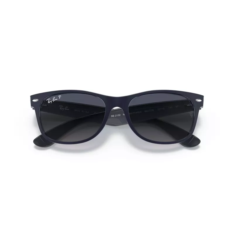 Ray-Ban RB2132 New Wayfarer Sunglasses Havana Blue Gradient Polarized 55/18/145 mm Unisex