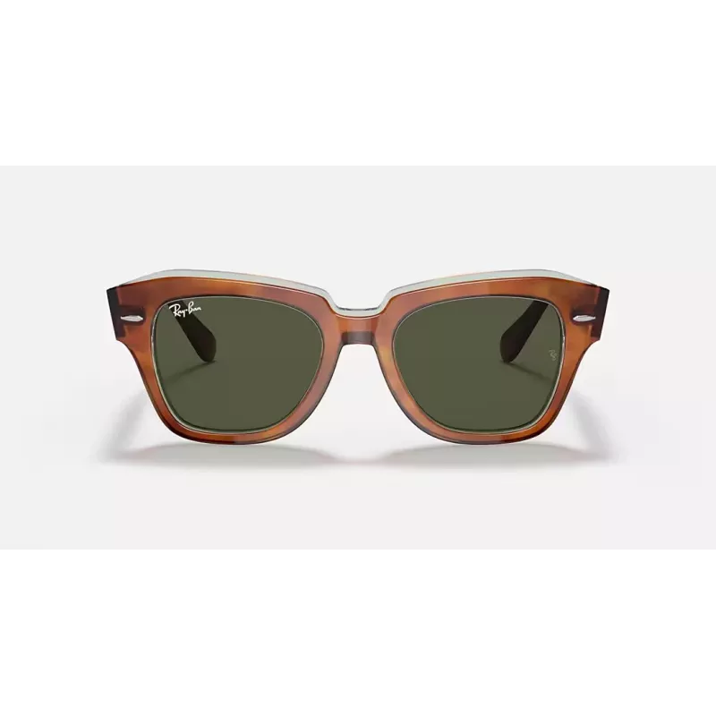 Ray-Ban RB2186 State Street Sunglasses Havana Brown Gradient 49mm
