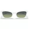 Ray-Ban RB2299975BH52 Lady Burbank Sunglasses, Women's, Acetate Frame, Striped Brown, Square, Gradient Lens, 52/21/145 mm