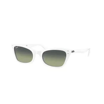 Ray-Ban RB2299975BH52 Lady Burbank Sunglasses, Women's, Acetate Frame, Striped Brown, Square, Gradient Lens, 52/21/145 mm