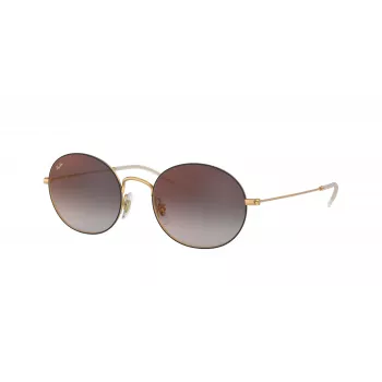 Ray-Ban RB3594-9114U0 Hexagonal Sunglasses Unisex 53/20/145 mm Gold Frame Light Brown Gradient Lens