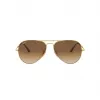 Ray-Ban RB3689 Aviator Sunglasses Gold Frame Brown Gradient Lens 58/14/140 mm