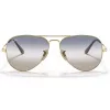 Ray-Ban RB3689 Aviator Sunglasses Gold Green Gradient 58mm Unisex