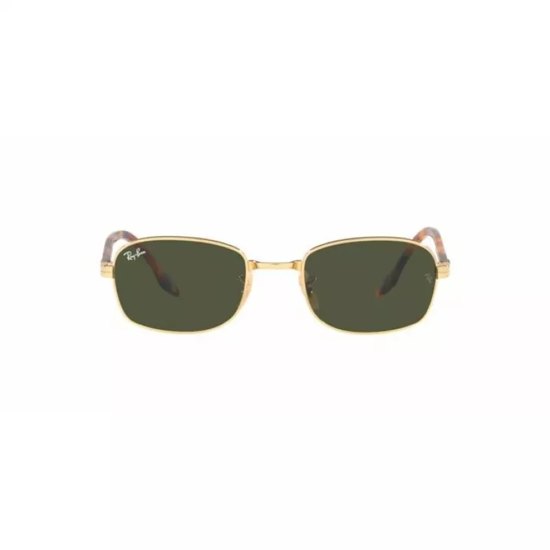 Ray-Ban RB3690 New Round Sunglasses Gold/Green G-15 54mm Unisex