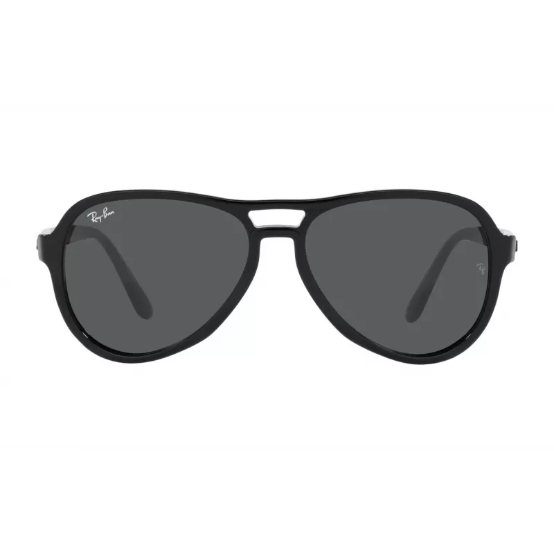 Ray-Ban RB4355601B158 Unisex Sunglasses, Polished Black Frame, G-15 Green Lens, 58/15/140 mm