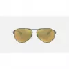 Ray-Ban RB8313 Chromance Aviator Sunglasses Gunmetal Green Mirror Polarized 61mm