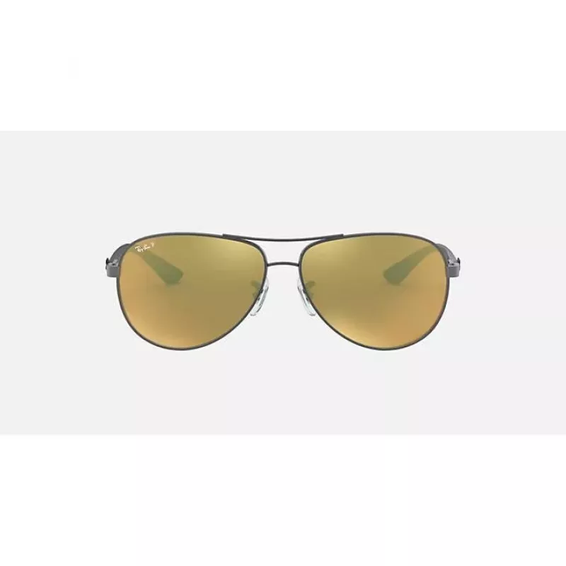 Ray-Ban RB8313 Chromance Aviator Sunglasses Gunmetal Green Mirror Polarized 61mm