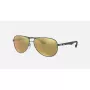 Ray-Ban RB8313 Chromance Aviator Sunglasses Gunmetal Green Mirror Polarized 61mm