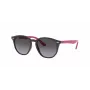 Ray-Ban RJ9070S70218G Children's Sunglasses, Transparent Grey, Square, 46 mm