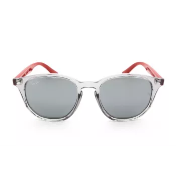 Ray-Ban RJ9070S70636G Kids Sunglasses Transparent Grey Propionate Frame Light Blue Gradient Lens 46mm