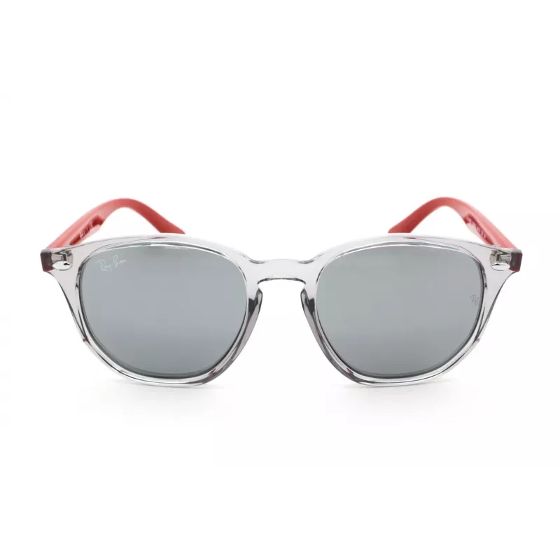 Ray-Ban RJ9070S70636G Kids Sunglasses Transparent Grey Propionate Frame Light Blue Gradient Lens 46mm