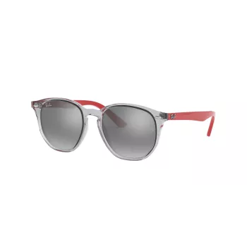 Ray-Ban RJ9070S70636G Kids Sunglasses Transparent Grey Propionate Frame Light Blue Gradient Lens 46mm