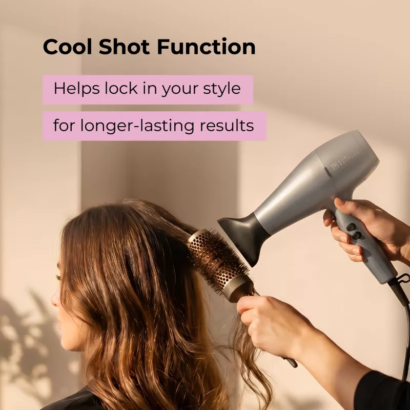 Ray Battler RB 0911 Hair Dryer HD-0911 - 2000W Ionic Ceramic with Cool Shot, Black