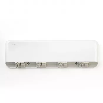 RAYEN 4-Row Automatic Retractable Wall-Mounted Clothesline, 20 m Total Drying Length, White
