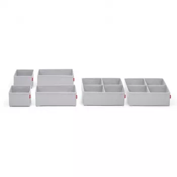 Rayen Expandable Drawer Organizer Cutlery Tray, 310-500mm, Grey/White, 6-8 Compartments, Dishwasher Safe