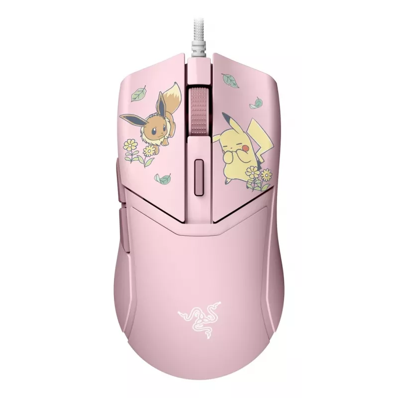 Razer Cobra – Pikachu & Eevee Edition Wired Gaming Mouse, 8500 DPI Optical Sensor, Chroma RGB Underglow, 6 Programmable Buttons, Symmetrical Right-Handed