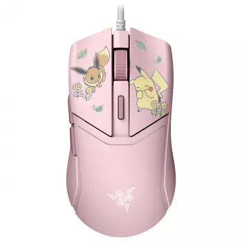Razer Cobra – Pikachu & Eevee Edition Wired Gaming Mouse, 8500 DPI Optical Sensor, Chroma RGB Underglow, 6 Programmable Buttons, Symmetrical Right-Handed