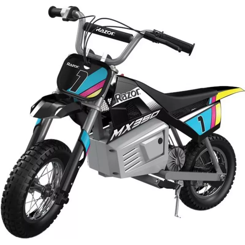 Razor MX350 Electric Dirt Bike with Decals, Black