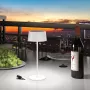 RealPower LED Solar Table Lamp Dimmable with Battery, White