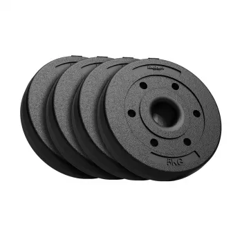 REBEL ACTIVE Bituminous Weight Set 4x5kg, 51mm Hole - for Olympic Barbells