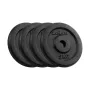 REBEL ACTIVE Cast Iron Weight Set 4x5kg, Bore 31mm, Classic Disc