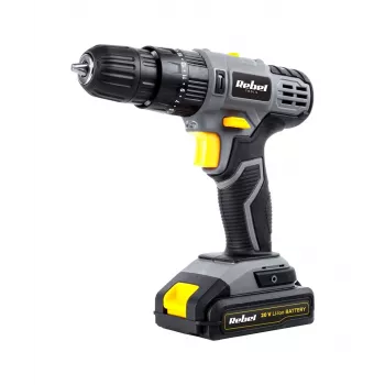 REBEL Cordless Impact Drill Driver 20V 2.0Ah Li-Ion with Charger and Case