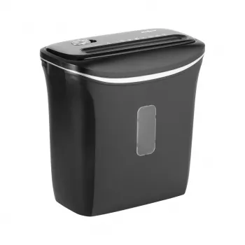 REBEL Document Shredder with 12 L Basket, Cross-Cut, P-3, 6 Sheets, Black