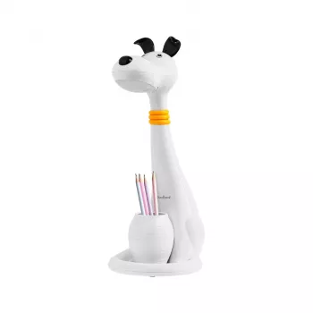 REBEL KOM1015.1 LED Desk Lamp with Flexible Dog-Shaped Arm, Touch Dimming, 200 lm, Neutral White, USB Powered