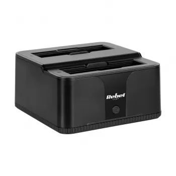 REBEL KOM1041 USB 3.0 HDD/SSD Docking Station for 2.5 inch & 3.5 inch SATA Drives, Black