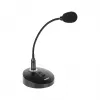 REBEL MH-805 Flexible Neck Microphone 40cm Black Omnidirectional Condenser Desktop Mic with 3.5mm Jack