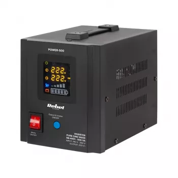 Rebel POWER-500 Uninterruptible Power Supply - Pure Sine Wave Inverter with Charger 12V 230V 500VA/300W