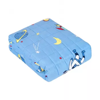 REBEL Premium Weighted Blanket for Children, Cotton, Cosmos Pattern, 100x150 cm, 5 kg