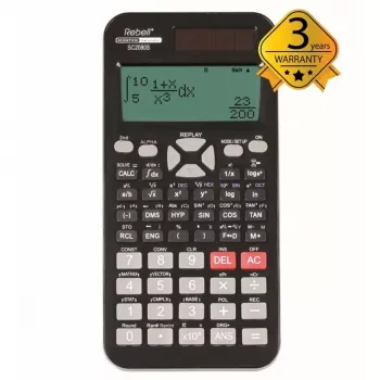REBELL Scientific Calculator SC2080 – 240 Functions, 2-Line LCD, Battery Powered, Black