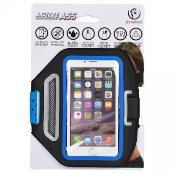 Rebeltec Universal Armband Case for Smartphone 5.5 inch Active A55 Blue
