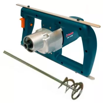 REBIR EM-1450E 1450W Electric Paddle Mixer with Variable Speed, Soft Start, M14 Thread, 140mm Max Paddle, Ergonomic D-Handle, Double Insulated
